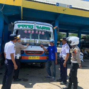 Satlantas Polres Bima Kota Sampaikan Himbauan Kamseltibcarlantas Menjelang NATARU