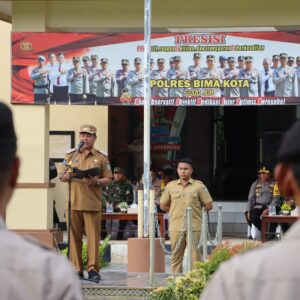 Pj Wali Kota Bima Pimpin Apel Gelar Pasukan Pengamanan Malam Pergantian Tahun Baru