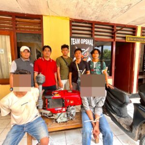 Tim Opsnal Polsek Sape Amankan Dua Pelaku Pencurian Alat Traktor Petani