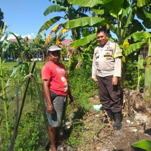 Bhabinkamtibmas Kuripan Ajak Warga Tanam Jagung, Perkuat Ketahanan Pangan