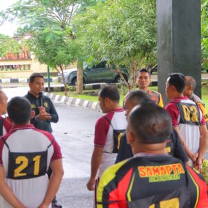 Jaga Kesehatan dan Kebugaran Fisik Personil, Polres Lombok Utara Gelar TKJ Berkala
