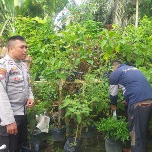 Kapolsek Kuripan Sambangi Warga, Motivasi Kemandirian Pangan