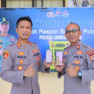 Tingkatkan Layanan Polres Lombok Utara Terima Laporan Melalui Barcode