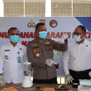 Polres Bima Kota Musnahkan 62,90 Gram Sabu Hasil Pengungkapan 63 Tersangka