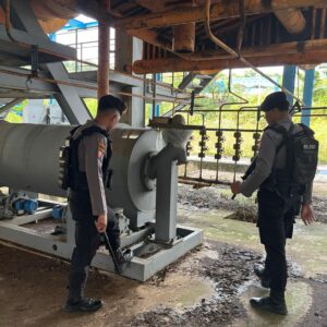 Unit Pamobvit Sat Samapta Polres Bima Kota Laksanakan Pengamanan dan Patroli di Objek Vital PLTMG Bonto Bima