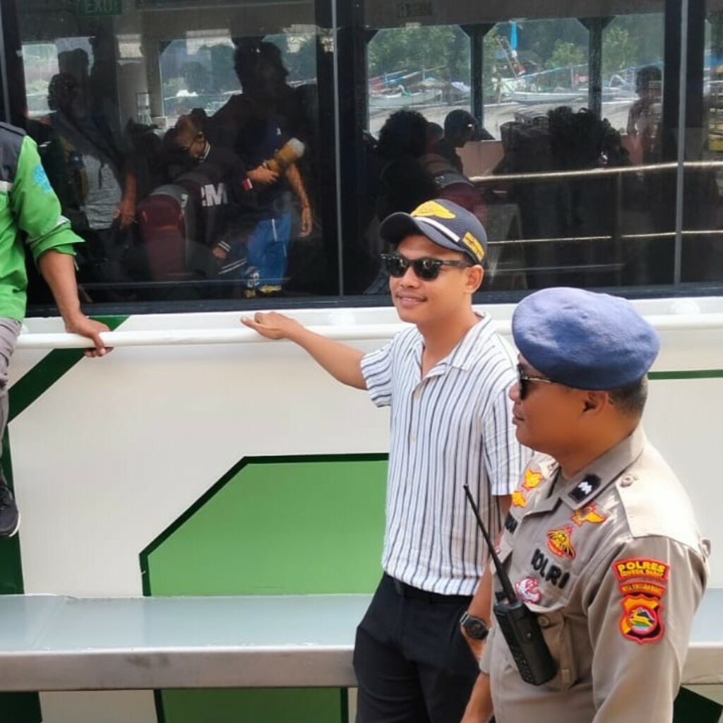 Sinergi Keamanan Laut di Lombok Barat, Fast Ferry Eka Jaya Berangkat Lancar