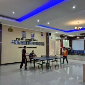 Final Kejuaraan Tenis Meja Polres Lombok Barat Berlangsung Meriah