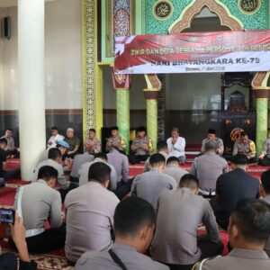 Kapolres Dompu Pimpin Dzikir dan Doa Bersama Sambut Hari Bhayangkara ke-79