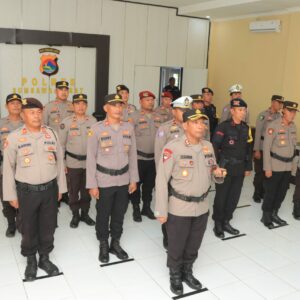 Polres Sumbawa Barat Ikuti Upacara Virtual Pemuliaan Nilai-Nilai Luhur Tribrata