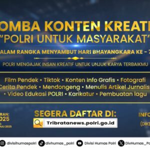 Ramaikan HUT Bhayangkara ke-79, 1000 Peserta Daftar Lomba Konten Kreatif Polri