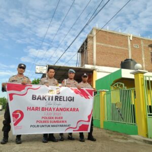 Polsek Buer Gelar Bakti Sosial Religi di Masjid Nurul Yakin Sambut Hari Bhayangkara Ke-79