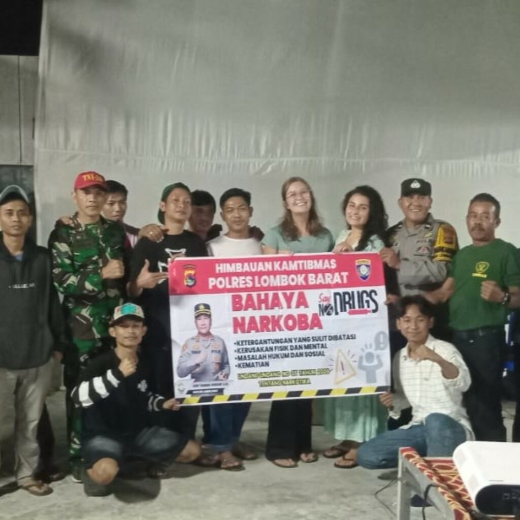 Polsek Batulayar Gandeng Mahasiswa Asing Sosialisasikan Anti-Narkoba