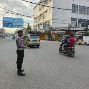 Sat Lantas Polres Bima Kota Laksanakan Rawan Pagi, Wujudkan Rasa Aman Bagi Pengguna Jalan