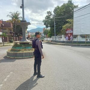 Sat Samapta Polres Bima Kota Laksanakan Rawan Pagi di Titik Rawan Macet, Pastikan Kelancaran Lalu Lintas