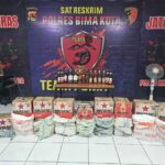 217 Botol Miras Impor dan Lokal Disita Tanpa Kompromi oleh Tim Opsnal Sat Reskrim Polres Bima Kota