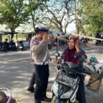 Penertiban Lalu Lintas di Jalan Imam Bonjol, Polres Lombok Barat Keluarkan 46 Tilang