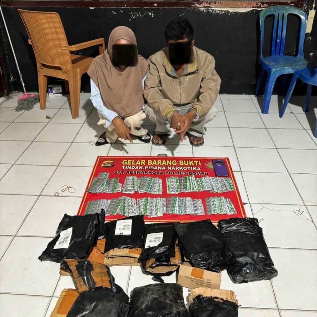 Tim Opsnal Satresnarkoba Polres Dompu Tangkap Dua Terduga Pengedar Obat Terlarang Jenis Tramadol