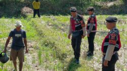 Polres Lombok Barat Dukung Ketahanan Pangan Lewat Patroli Humanis di Desa Kuripan