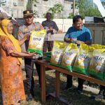 Polsek Dompu Gelar Gerakan Pangan Murah Polri, 100 Sak Beras Habis dalam Waktu Singkat