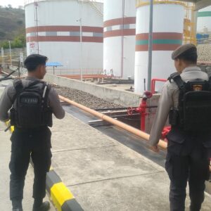 Unit Obvit Sat Samapta Polres Bima Kota Laksanakan Pengamanan dan Patroli di PLTMG Bonto Bima