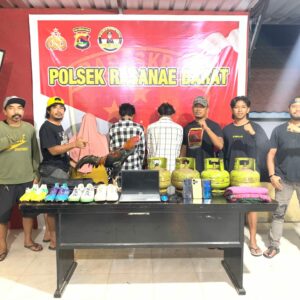 Nekat Bobol Kos-Kosan, dua orang Pria dan Wanita Penadah Berujung Ditangkap Tim Opsnal Polsek Rasbar