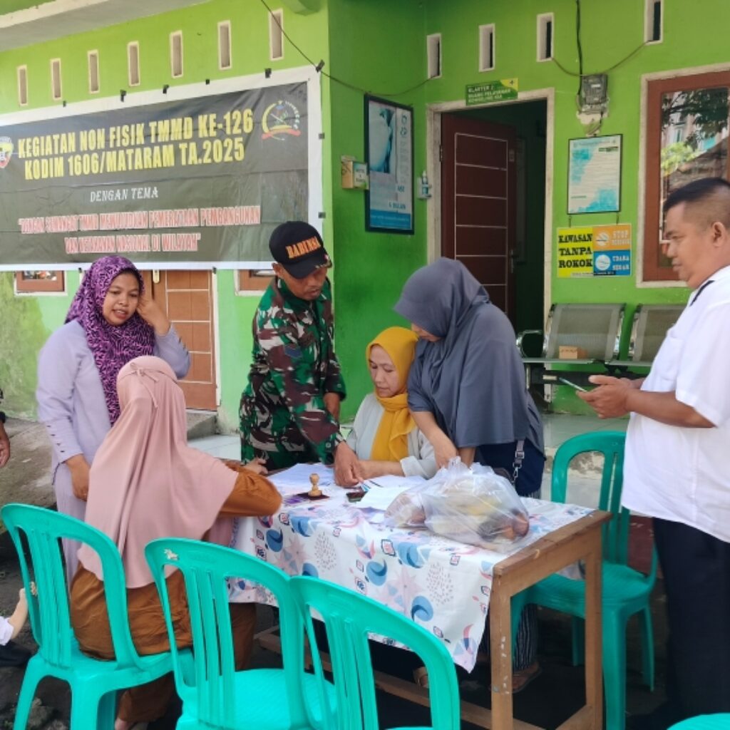 TMMD 126 Kodim 1606 Gandeng DP2KBP3A Gelar Pelayanan KB Gratis