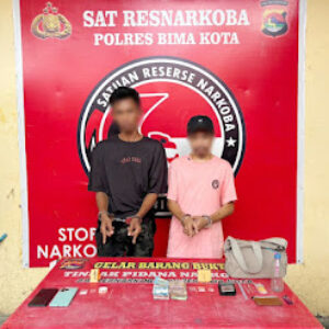 Bongkar Jaringan Narkoba, Tim Opsnal Sat Resnarkoba Polres Bima Kota Gulung Dua Pengedar Sabu