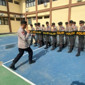 Asah Kemampuan, Sat Samapta Polres Bima Kota Gelar Latihan PHH Secara Intensif