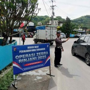 Sat Lantas Lobar Intensifkan Operasi Zebra Rinjani 2025 di Lembar