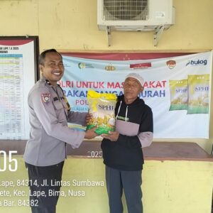 Polsek Lape Kembali Gelar Gerakan Pangan Murah, 425 Sak Beras SPHP Ludes Terjual