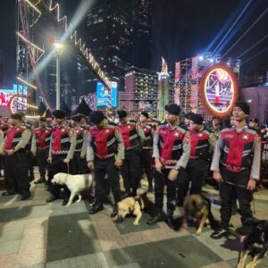 Baharkam Polri Kerahkan K-9 Jaga Keamanan Perayaan Tahun Baru di HI
